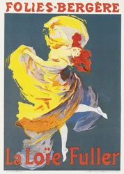 Plakat reklamujący występ taneczny Loie Fullera w Folies-Bergere